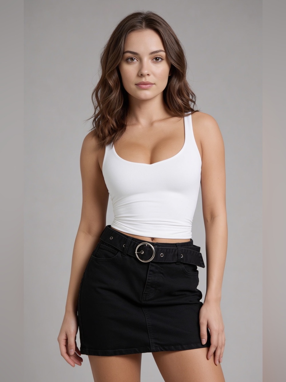 Rue21 Black denim mini skirt